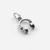 CIONDOLO MINI CHARM CUFFIE DJ IN ARGENTO