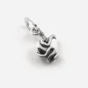 CIONDOLO MINI CHARM CUORE CON SERPENTE IN ARGENTO