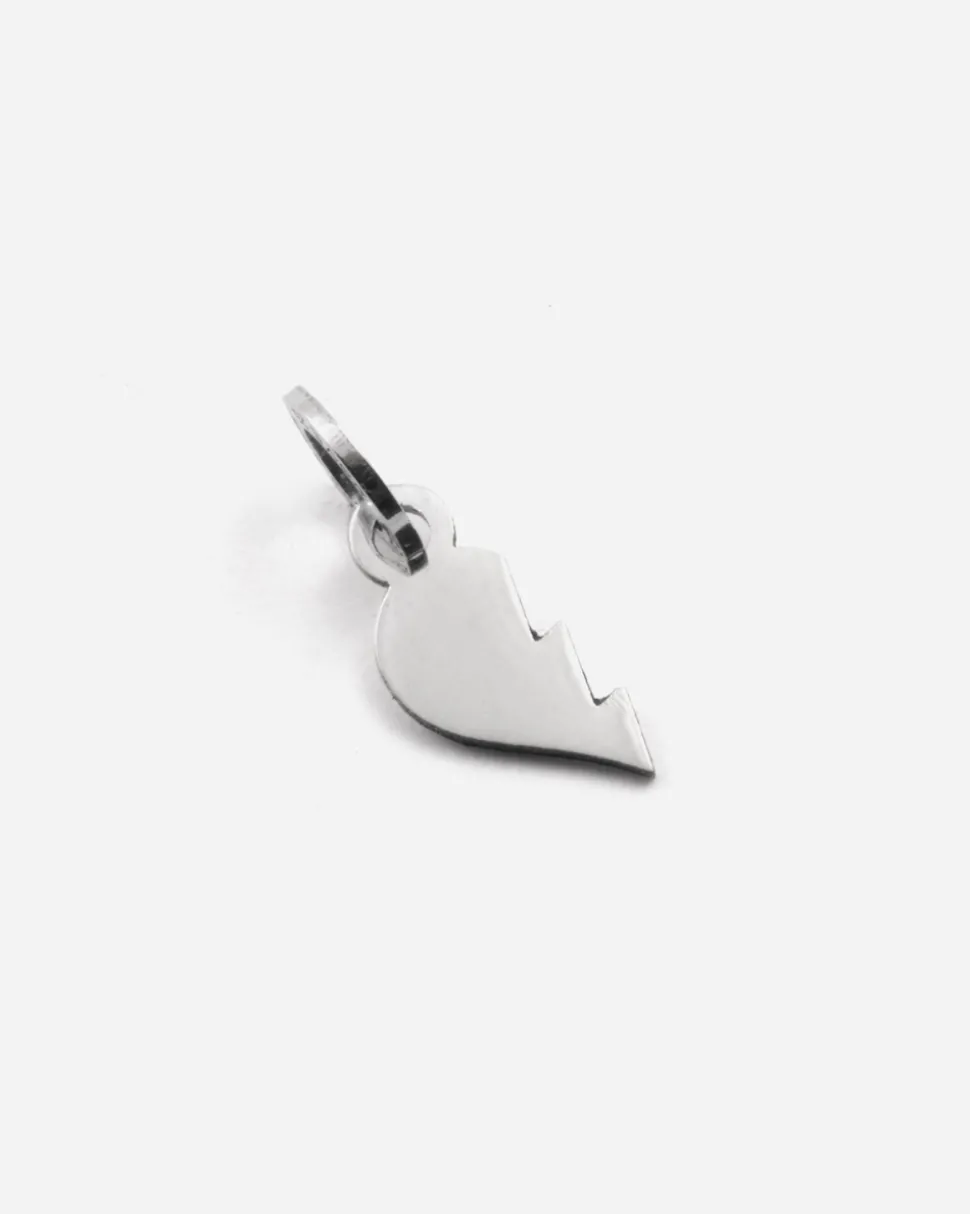 CIONDOLO MINI CHARM CUORE SPEZZATO IN ARGENTO