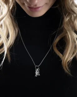 CIONDOLO MINI CHARM CUORE PUNTINATO IN ARGENTO