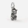 CIONDOLO MINI CHARM GATTO CINESE MANEKI NEKO IN ARGENTO