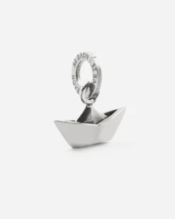 CIONDOLO MINI CHARM ORIGAMI BARCA IN ARGENTO