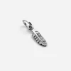 CIONDOLO MINI CHARM PIUMA IN ARGENTO