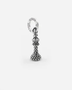 CIONDOLO MINI CHARM RE PUNTINATO IN ARGENTO