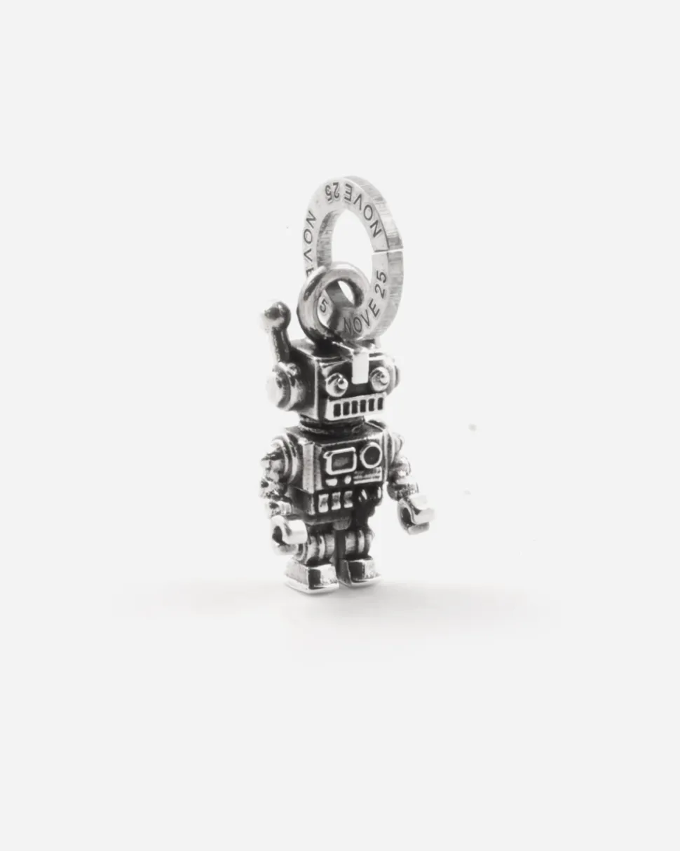 CIONDOLO MINI CHARM ROBOT IN ARGENTO