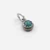CIONDOLO MINI CHARM TEXTURE NATIVE IN ARGENTO CON PIETRA TURCHESE BOMBATA