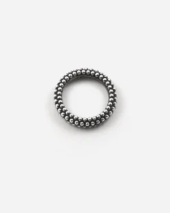 CIONDOLO PER CHARMS CERCHIO PUNTINATO IN ARGENTO