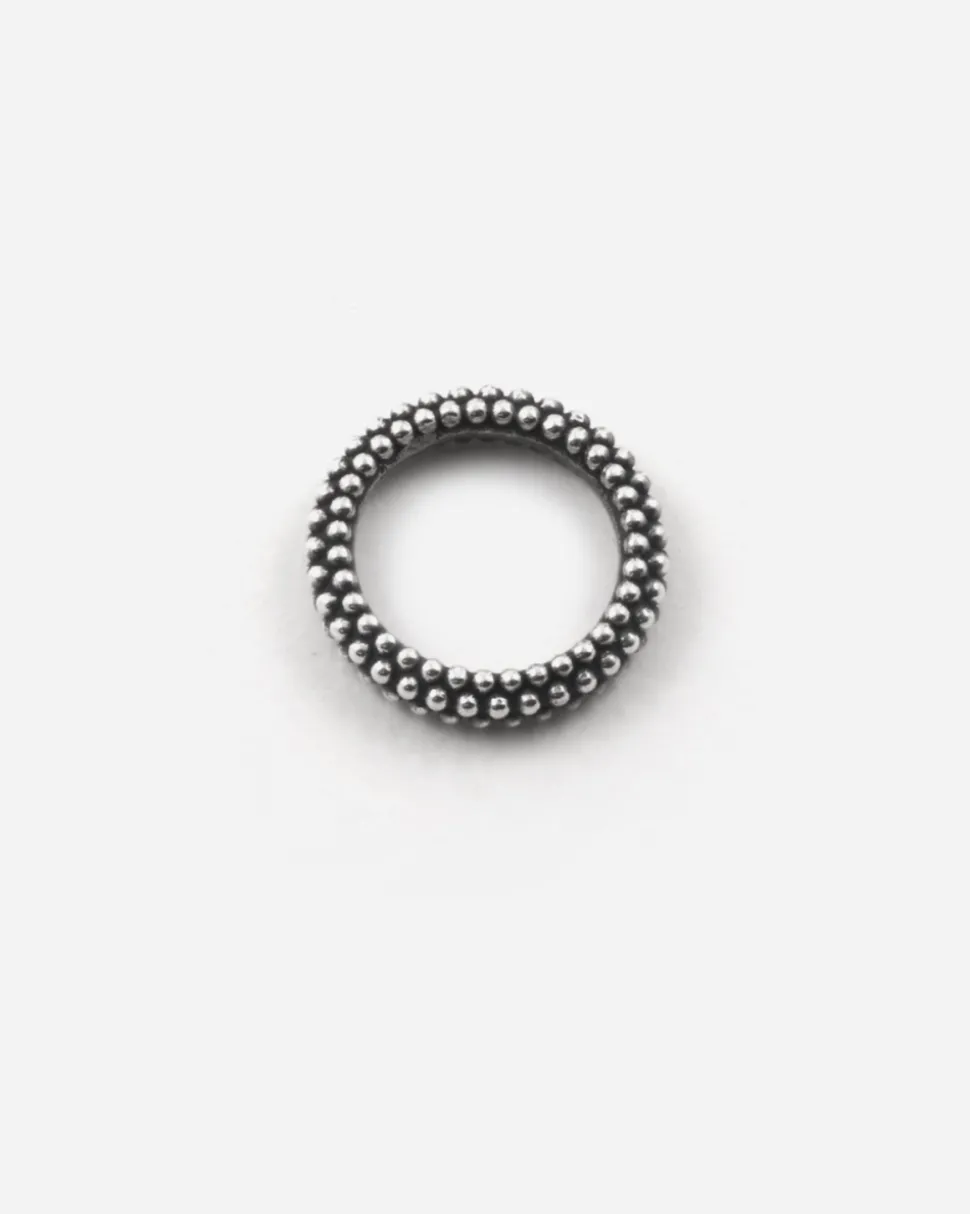 CIONDOLO PER CHARMS CERCHIO PUNTINATO IN ARGENTO