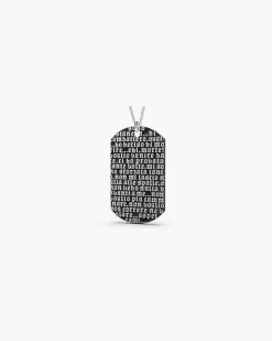 CIONDOLO PIASTRA MILITARE LYRICS CON TESTO PERSONALIZZABILE