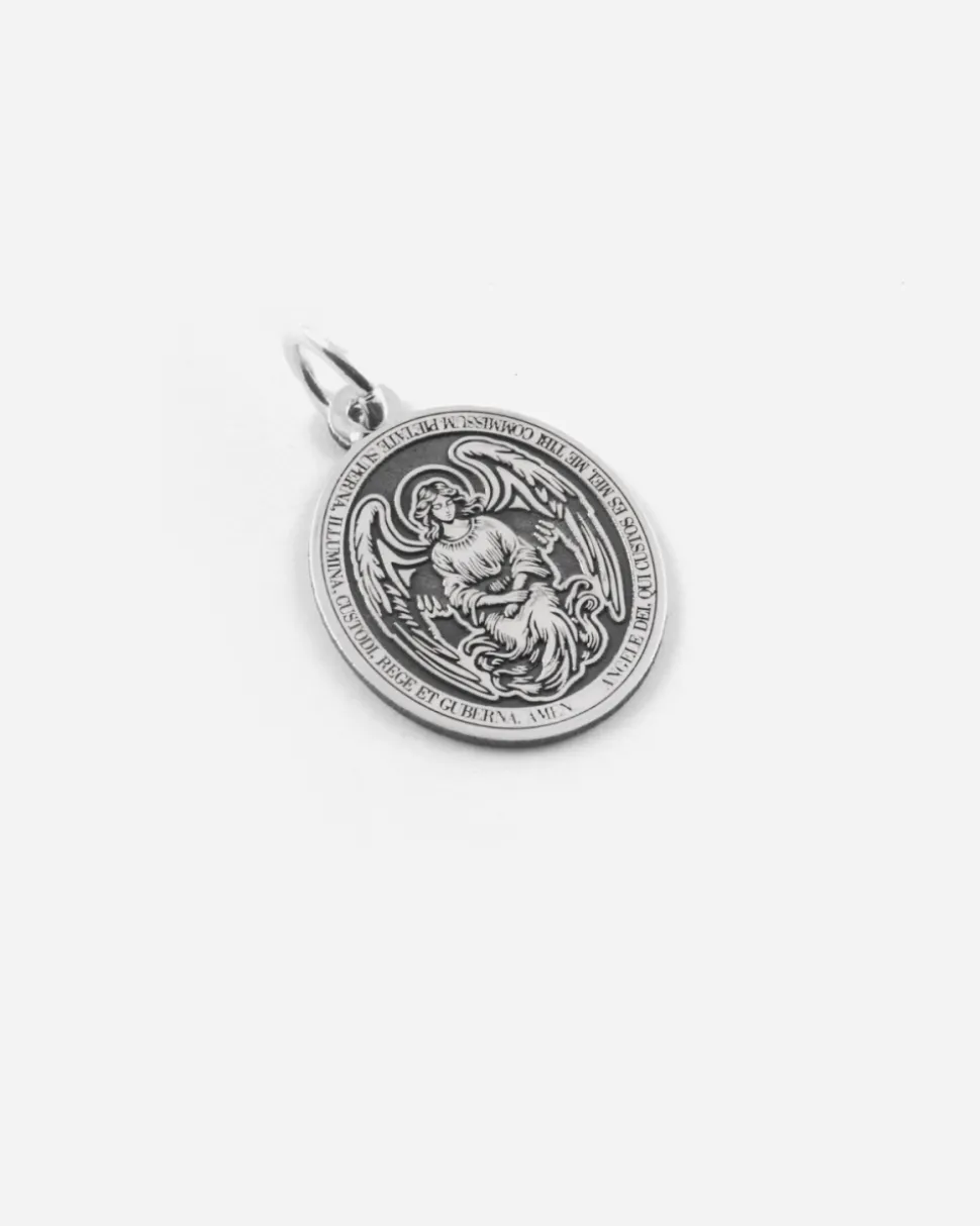 CIONDOLO SANTINO ANGELO CUSTODE IN ARGENTO