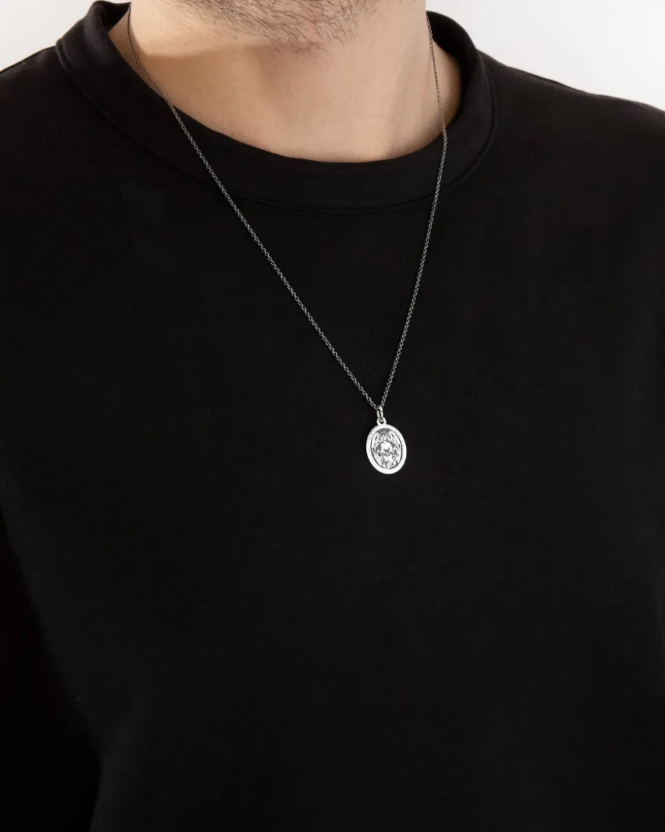 CIONDOLO SANTINO ANGELO CUSTODE IN ARGENTO