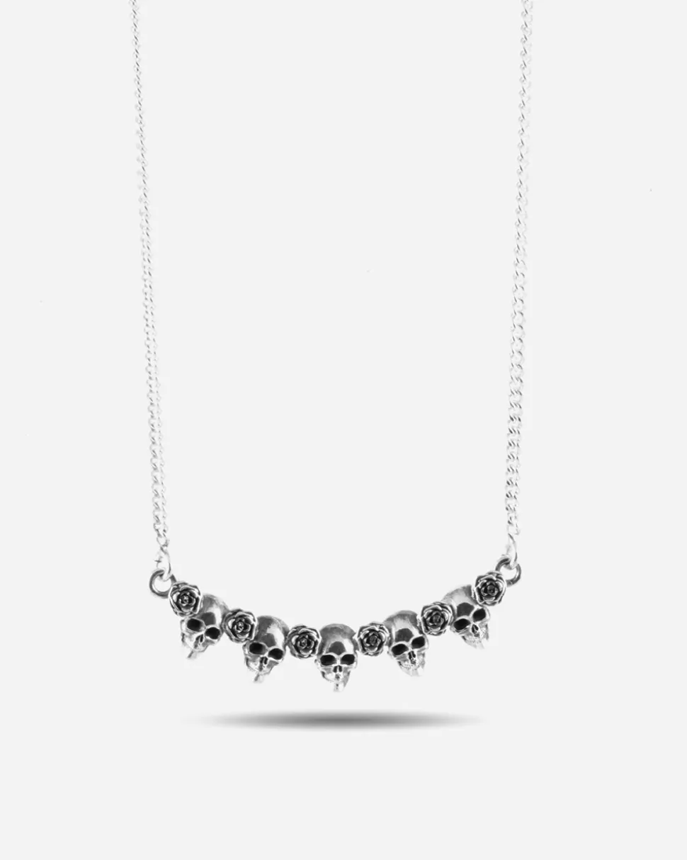 COLLANA ANCESTRY CON TESCHI IN ARGENTO