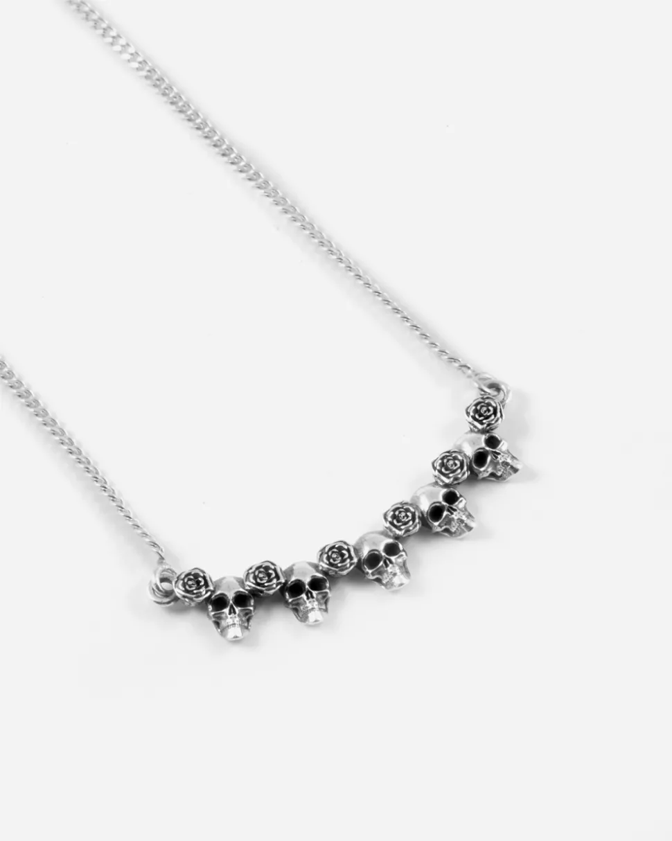 COLLANA ANCESTRY CON TESCHI IN ARGENTO