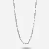 COLLANA CATENINA RETTANGOLARE IN ARGENTO