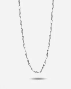 COLLANA CATENINA RETTANGOLARE IN ARGENTO