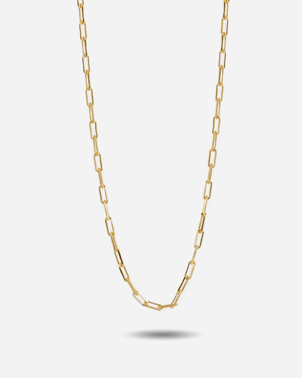 COLLANA CATENINA RETTANGOLARE PLACCATA ORO