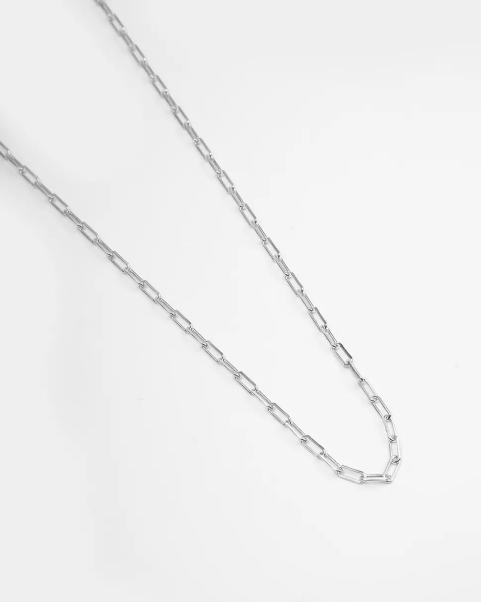 COLLANA CATENINA RETTANGOLARE IN ARGENTO