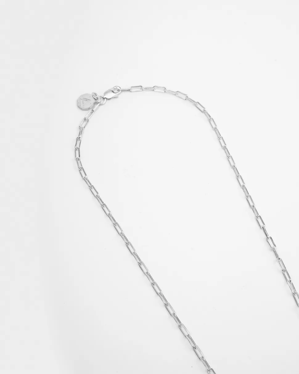 COLLANA CATENINA RETTANGOLARE IN ARGENTO