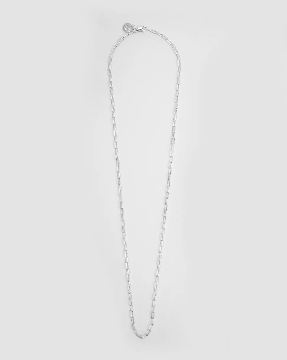 COLLANA CATENINA RETTANGOLARE IN ARGENTO
