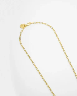 COLLANA CATENINA RETTANGOLARE PLACCATA ORO