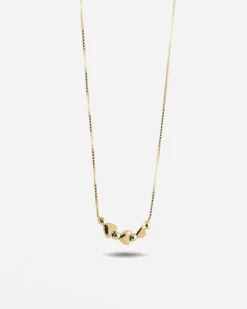 COLLANA CHOKER CUORI GOLDEN MATCHY PLACCATA ORO