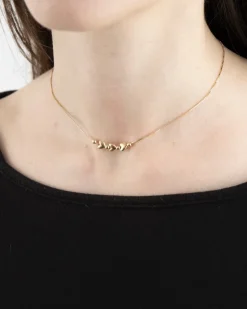 COLLANA CHOKER CUORI GOLDEN MATCHY PLACCATA ORO