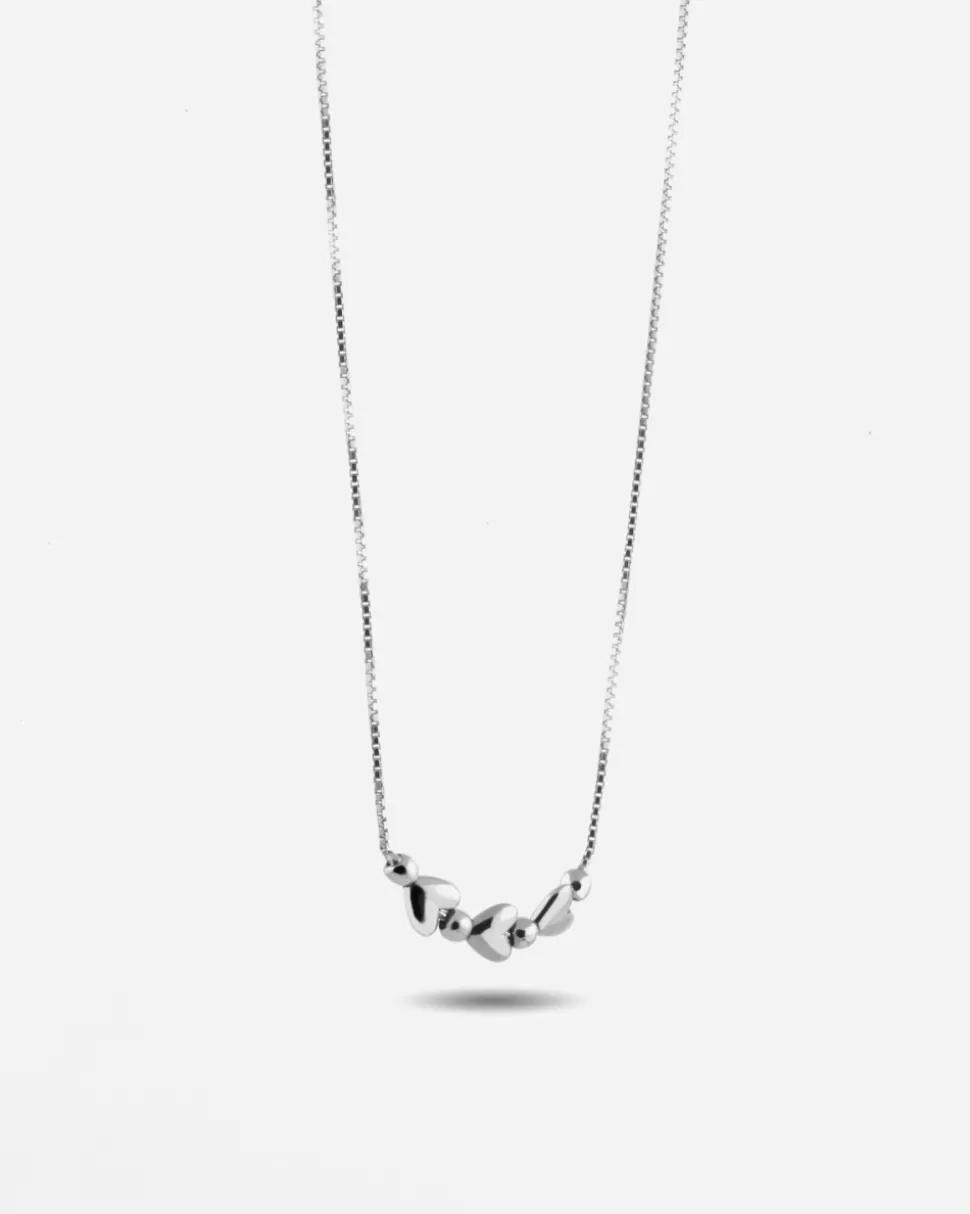 COLLANA CHOKER CUORI SILVER MATCHY IN ARGENTO