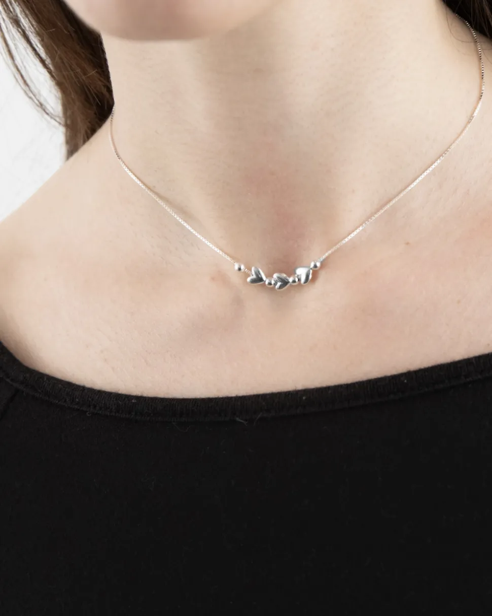 COLLANA CHOKER CUORI SILVER MATCHY IN ARGENTO