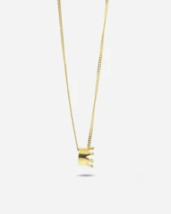 COLLANA CON CIONDOLO CORONA KEBHOUZE PLACCATA ORO