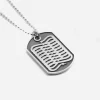 COLLANA CON CIONDOLO PIASTRA MILITARE PROPAGANDA W/ NOVE25 IN ARGENTO