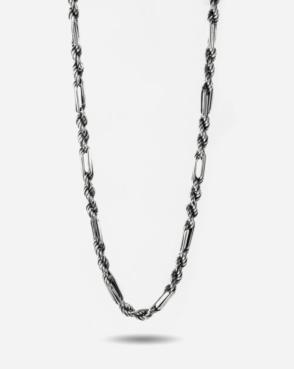 COLLANA CORDA 080 ALTERNATA IN ARGENTO