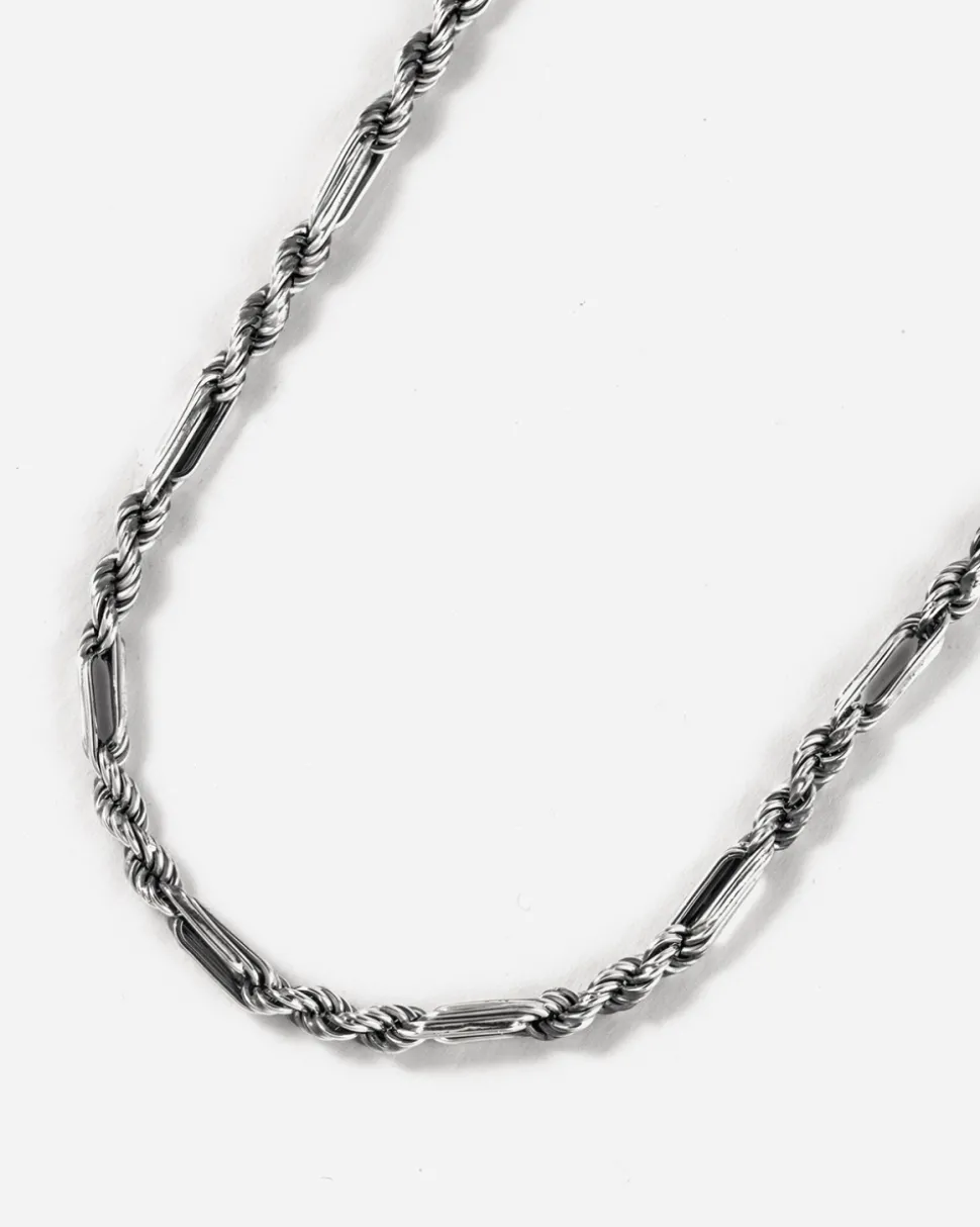 COLLANA CORDA 080 ALTERNATA IN ARGENTO