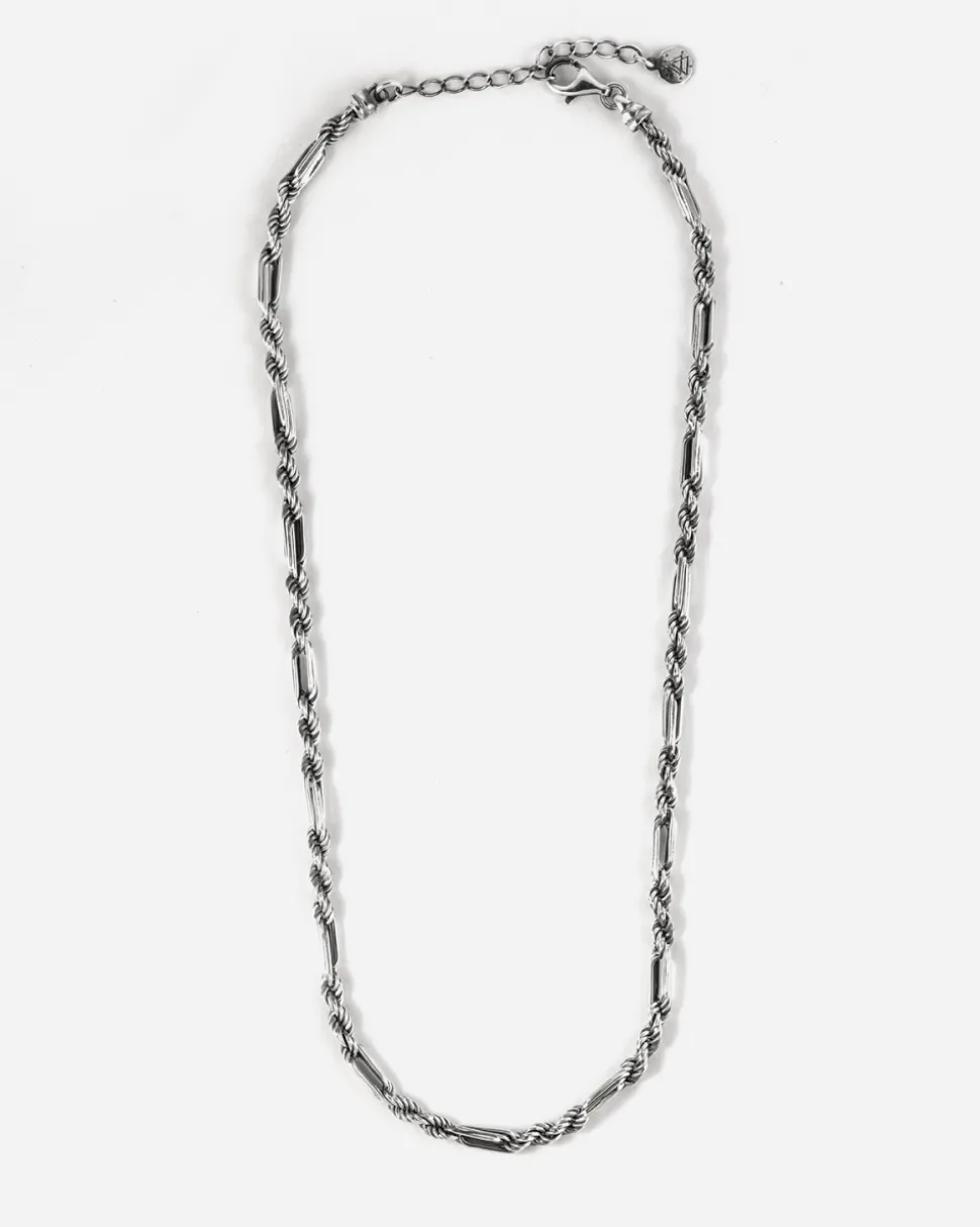 COLLANA CORDA 080 ALTERNATA IN ARGENTO