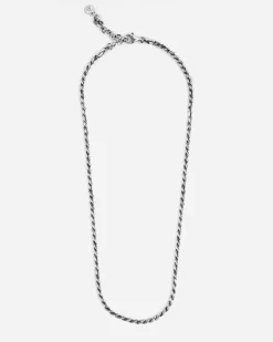 COLLANA CORDA 070 IN ARGENTO CON ALLUNGHINI