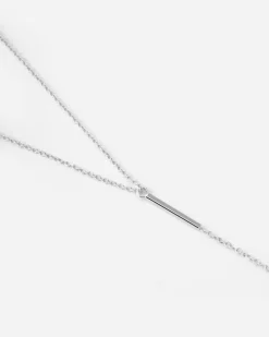COLLANA CRAVATTINO SILVER DOUBLE BAR IN ARGENTO