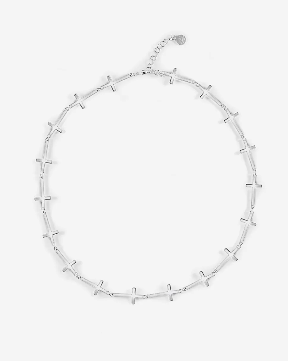 COLLANA CROCI IN ARGENTO