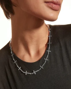 COLLANA CROCI IN ARGENTO