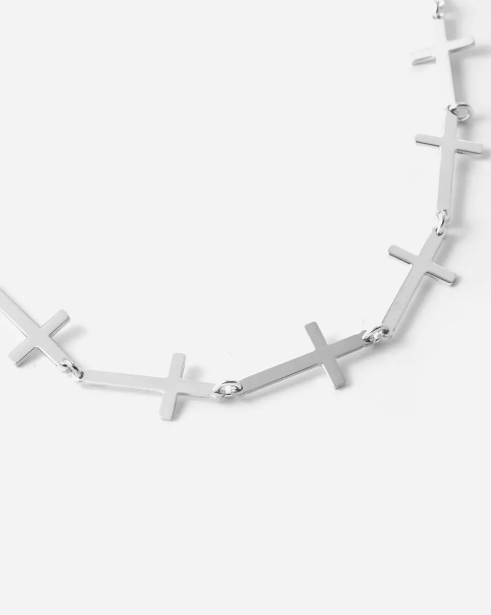 COLLANA CROCI IN ARGENTO
