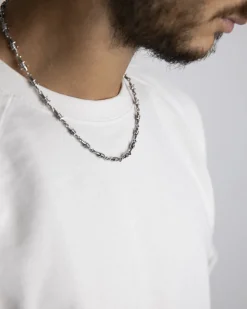 COLLANA FILO SPINATO IN ARGENTO