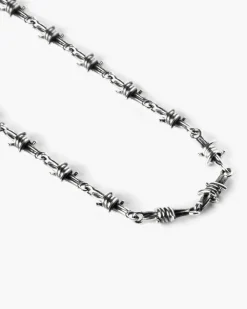 COLLANA FILO SPINATO IN ARGENTO