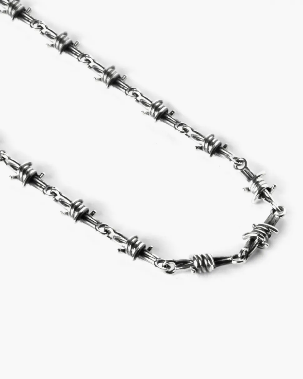 COLLANA FILO SPINATO IN ARGENTO