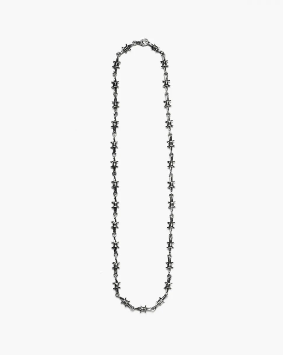 COLLANA FILO SPINATO IN ARGENTO