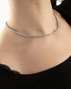 COLLANA FORZATINA INTRECCIATA IN ARGENTO