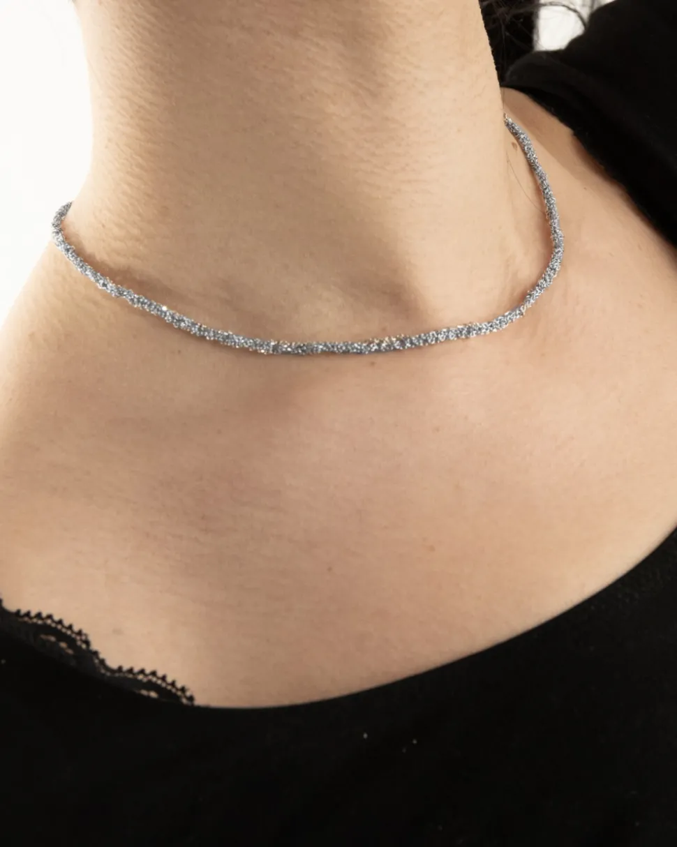 COLLANA FORZATINA INTRECCIATA IN ARGENTO