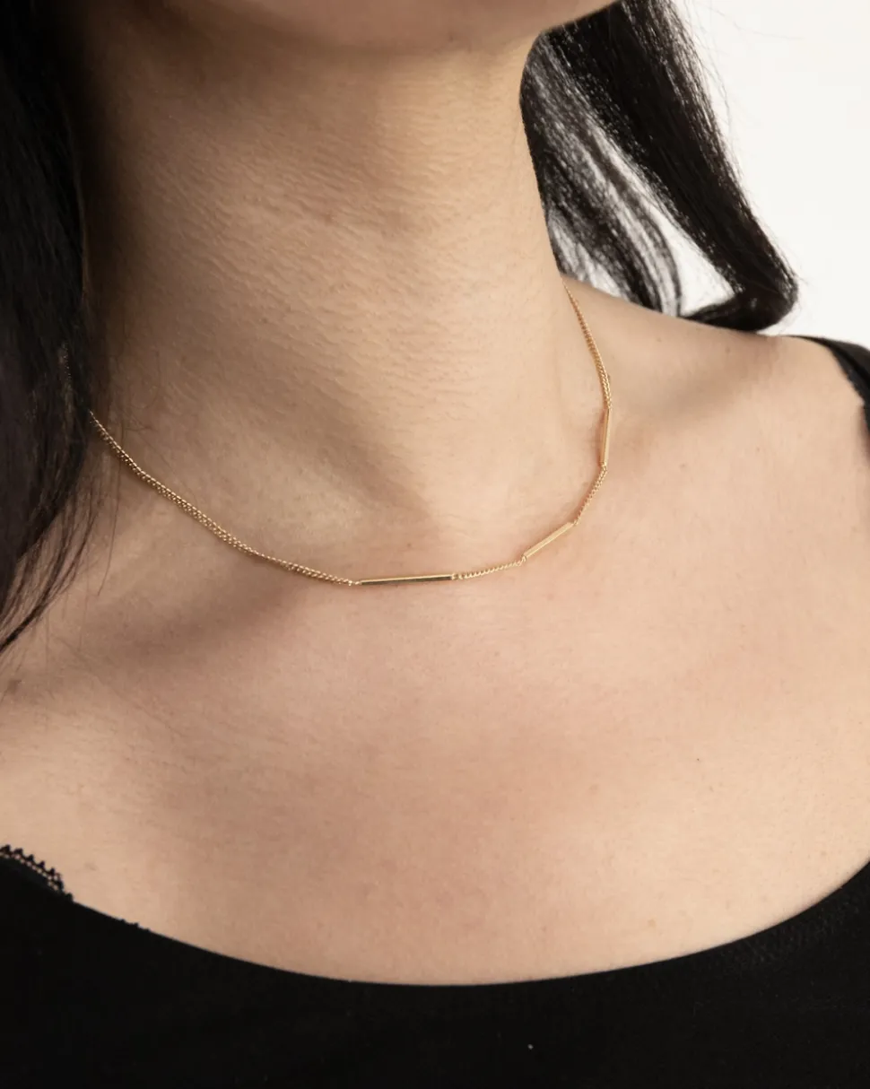 COLLANA GOLDEN BARS PLACCATA ORO