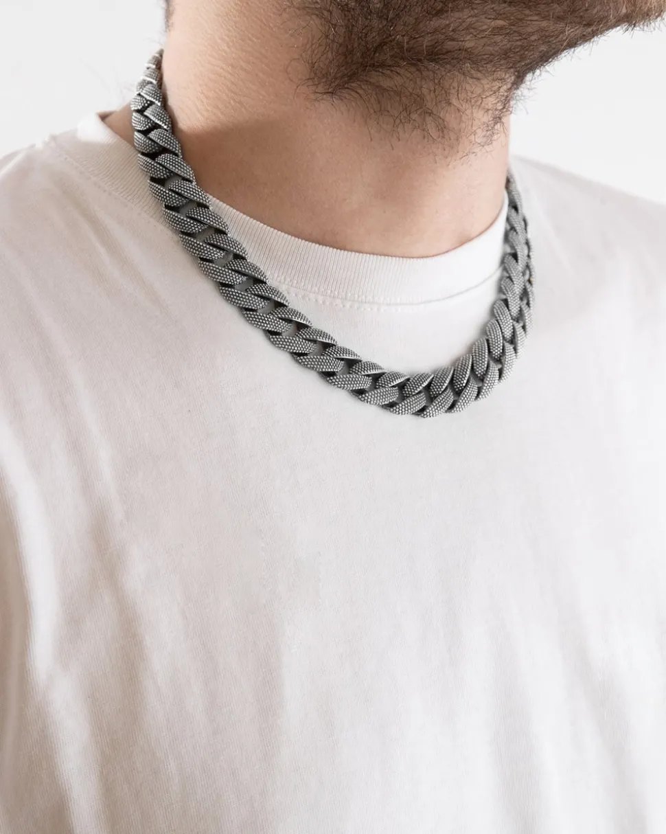 COLLANA GRUMETTA PUNTINATA IN ARGENTO