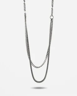 COLLANA HANGER DUE FILI IN ARGENTO