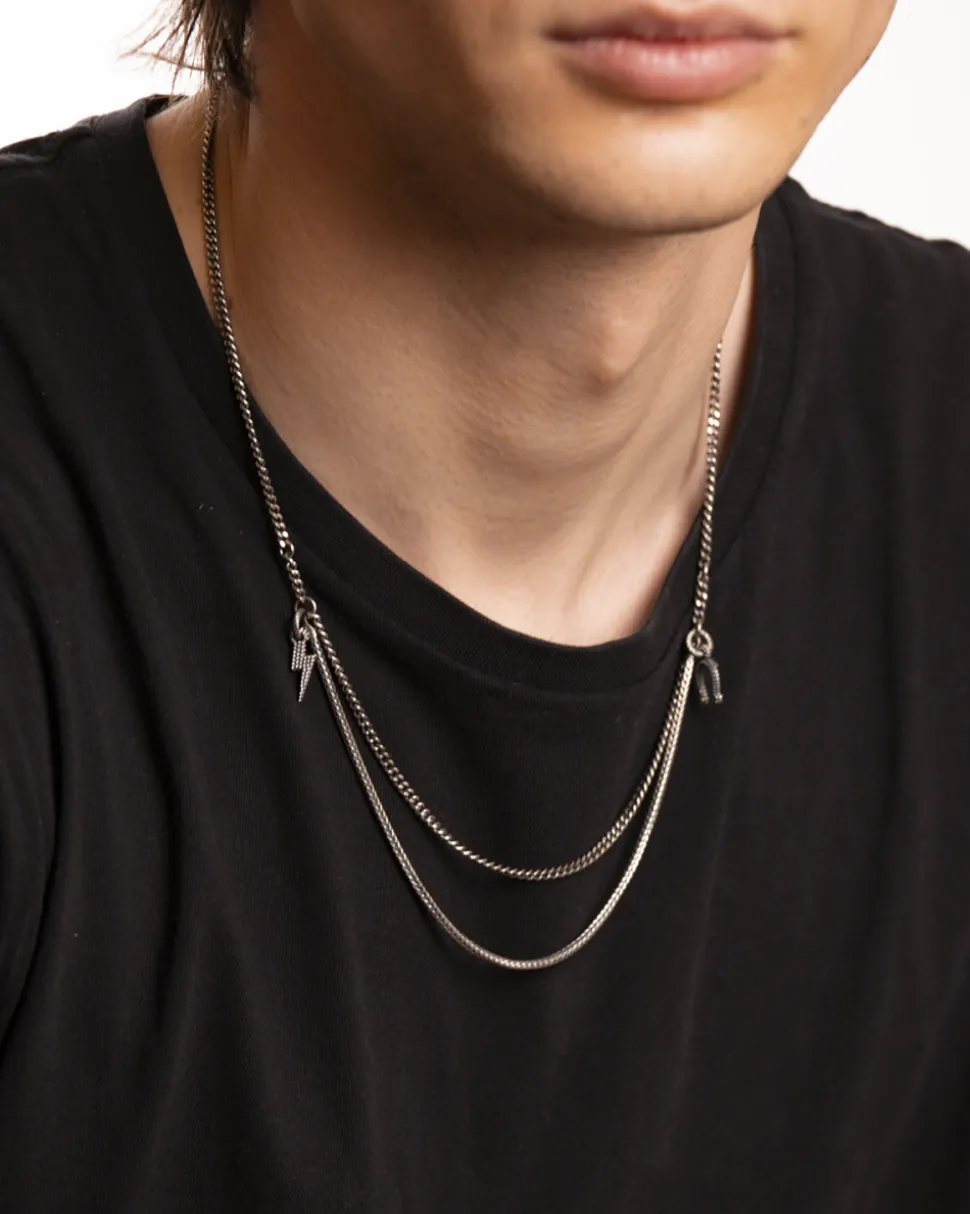 COLLANA HANGER DUE FILI IN ARGENTO