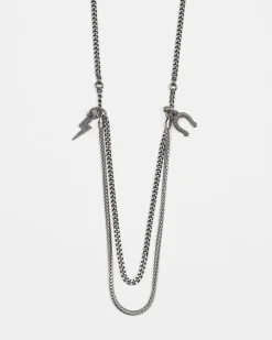 COLLANA HANGER DUE FILI IN ARGENTO