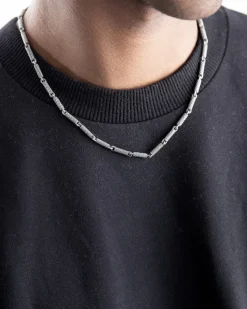 COLLANA IN ARGENTO ROLLER PUNTINATI